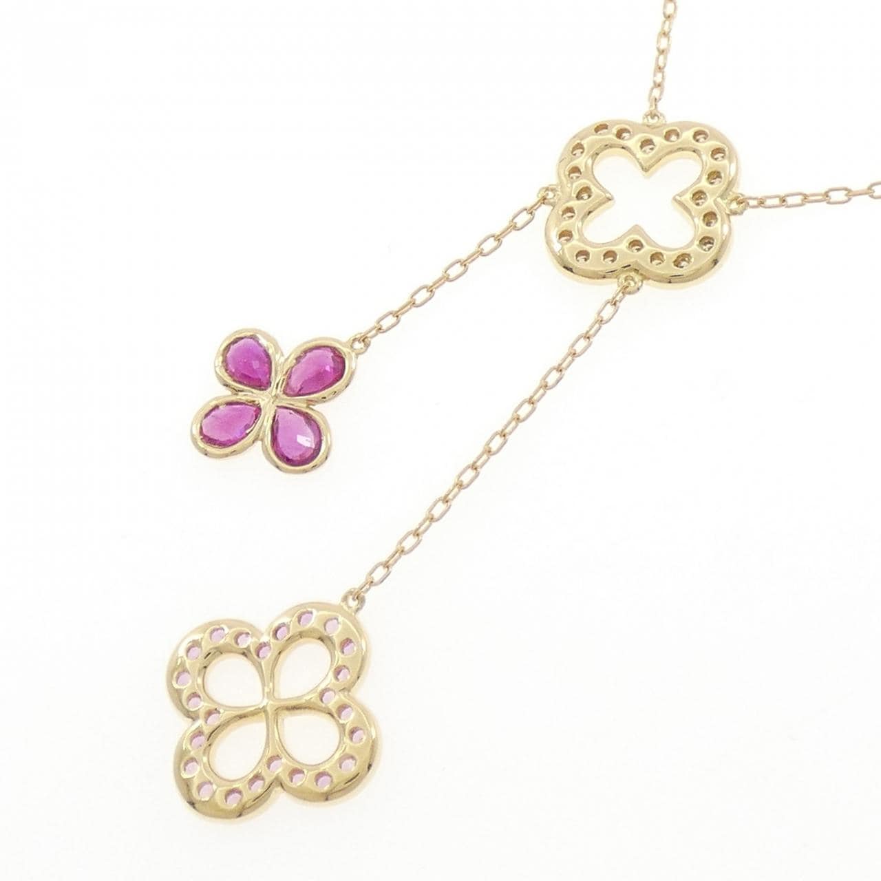 K18YG カラーストーン ネックレス