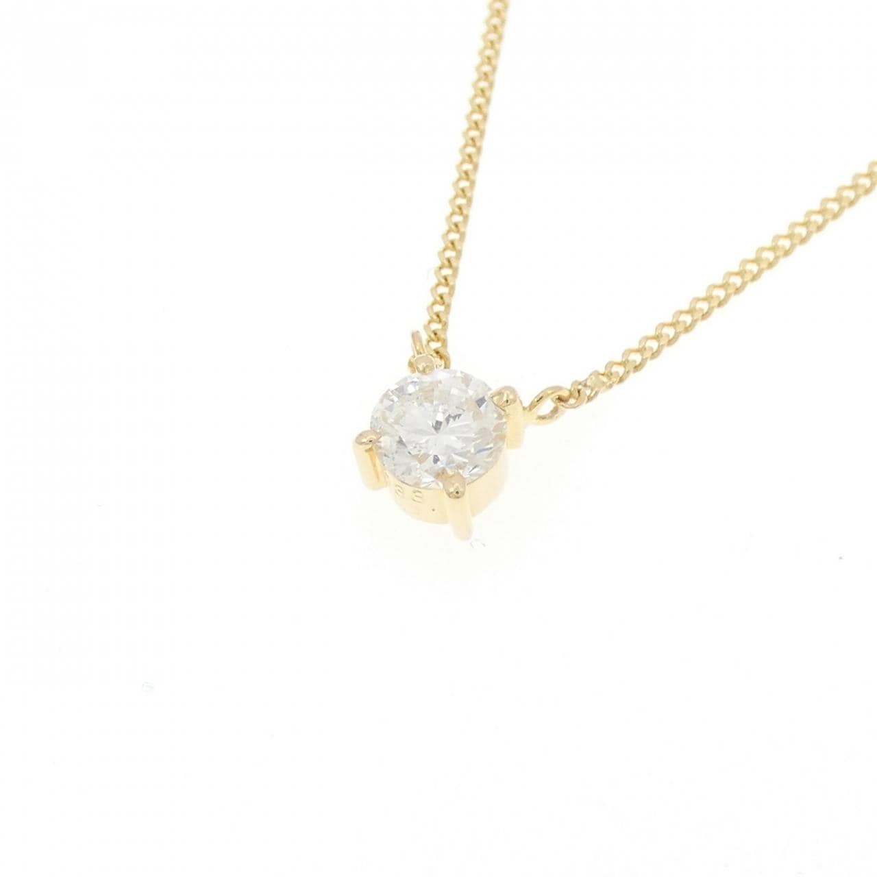 K18YG ソリティア ダイヤモンド ネックレス 0.33CT