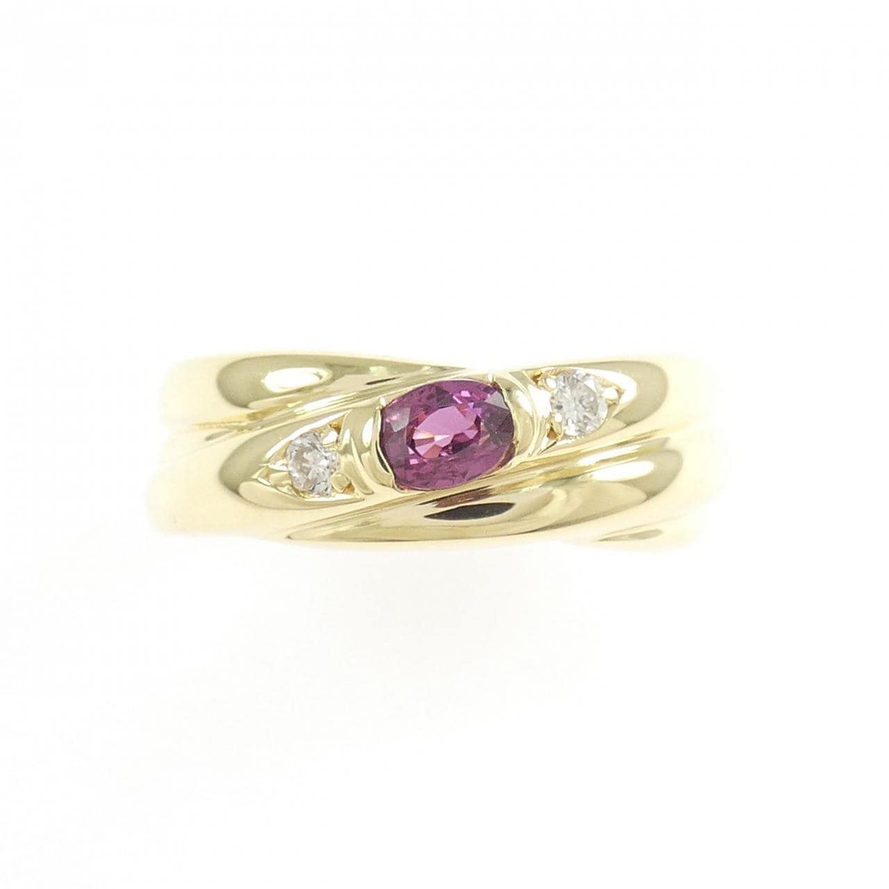 K18YG ルビー リング 0.27CT