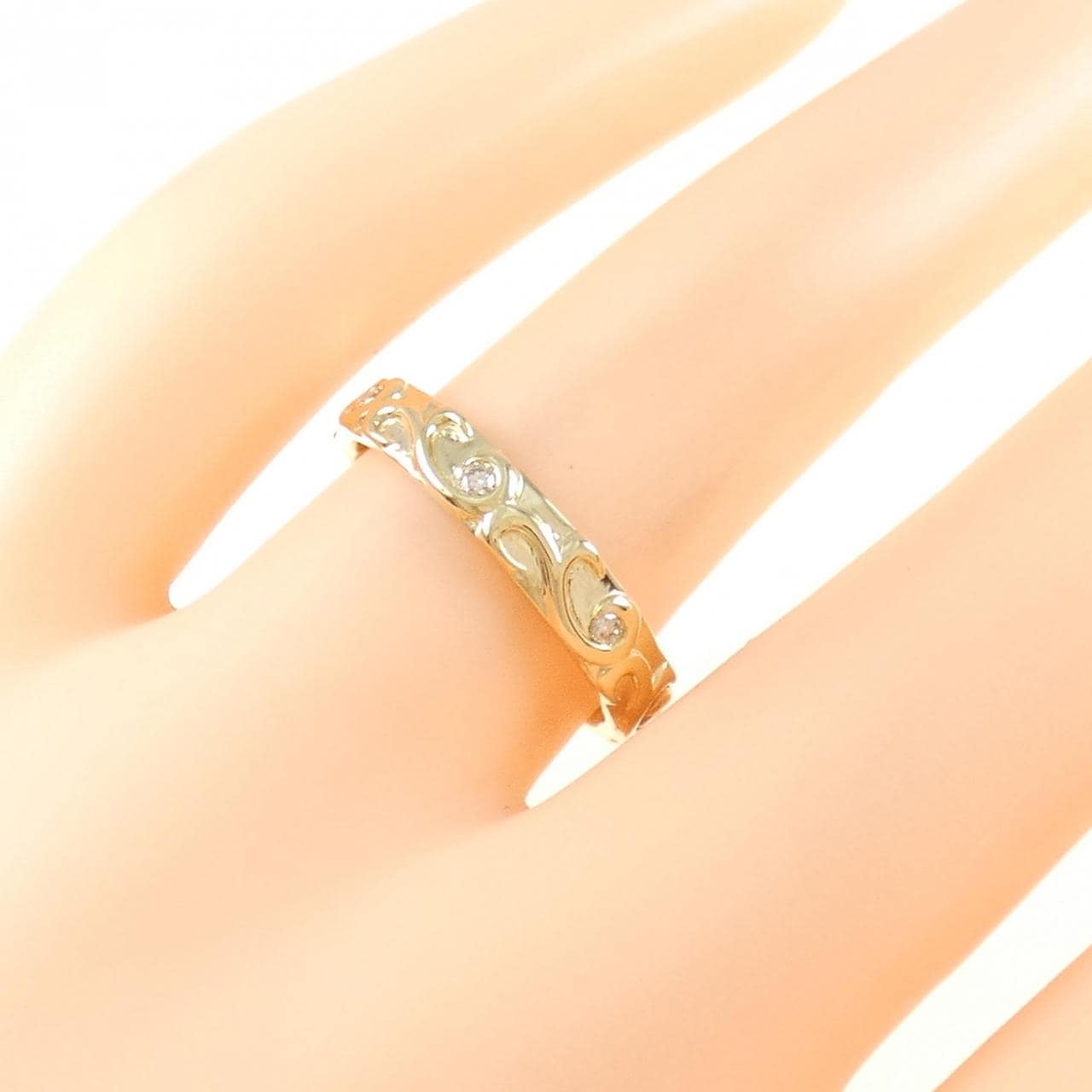 K18YG ダイヤモンド リング 0.10CT