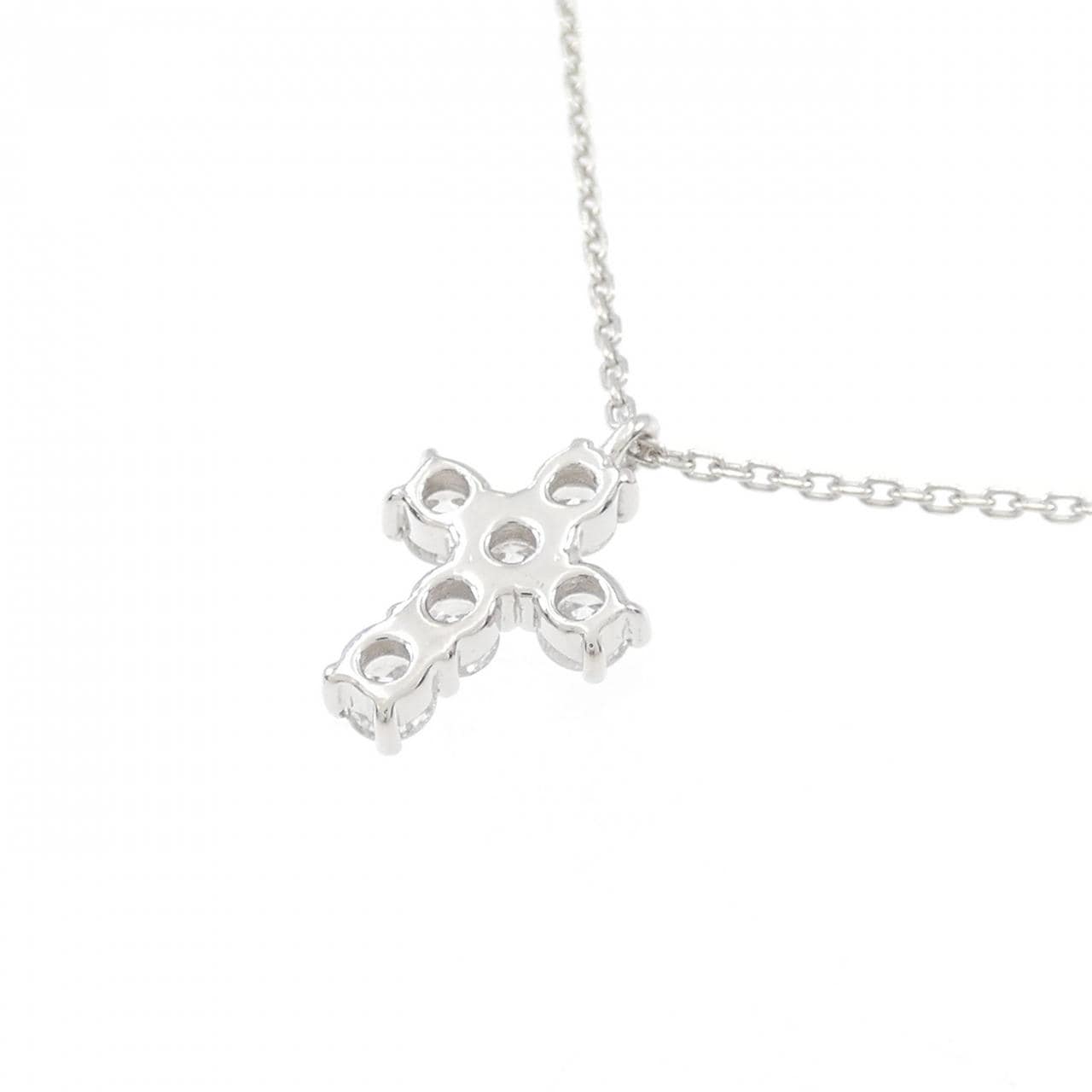 ヴァンドーム クロス ダイヤモンド ネックレス 0.30CT