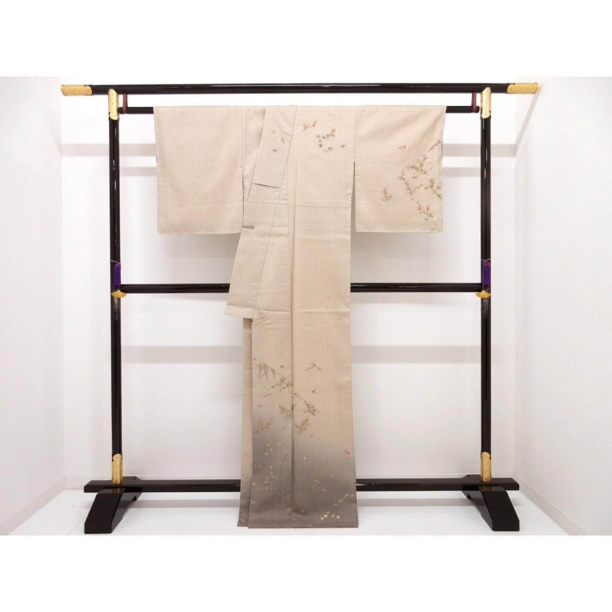 【未使用品】訪問着　染紬　刺繍加工ボカシ染