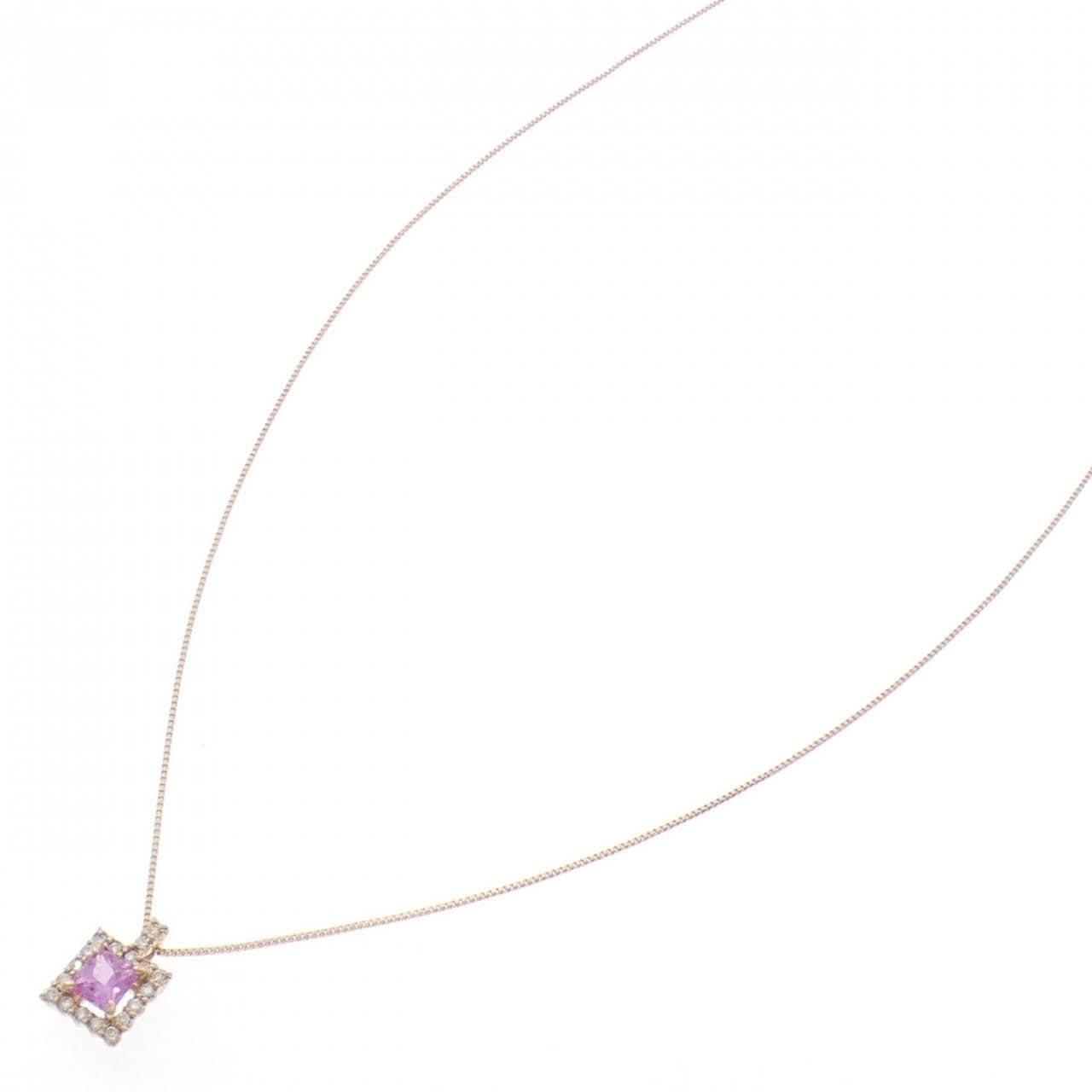 K18PG サファイヤ ネックレス 0.37CT