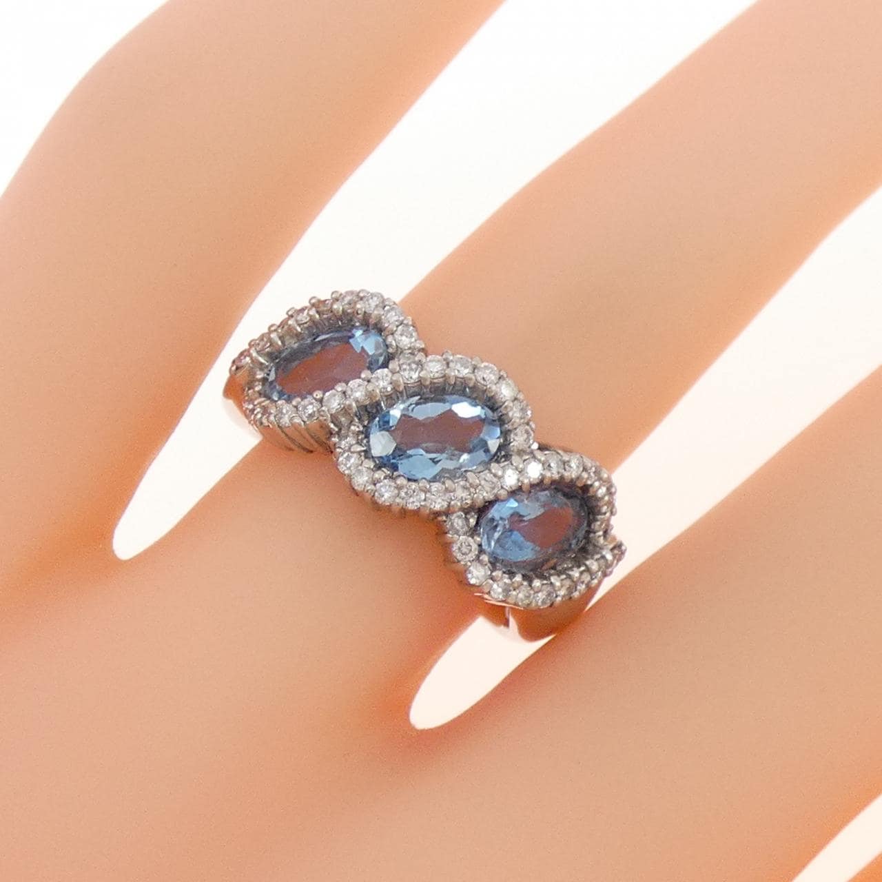PT900 アクアマリン リング 1.20CT