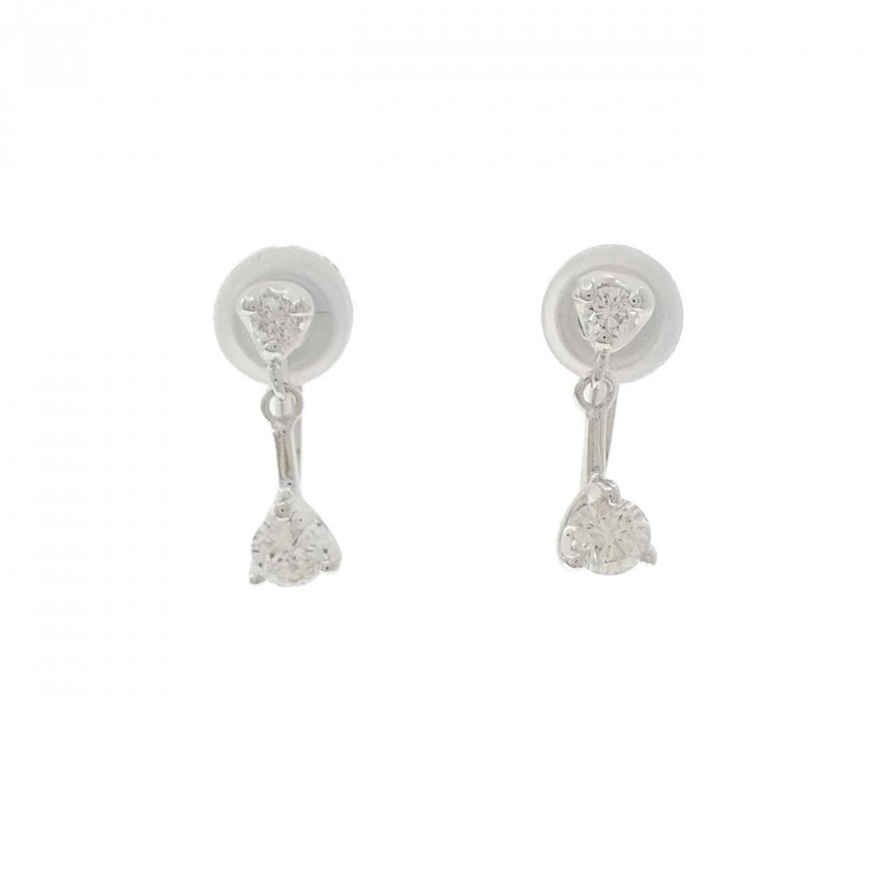 K14WG ダイヤモンド イヤリング 0.310CT