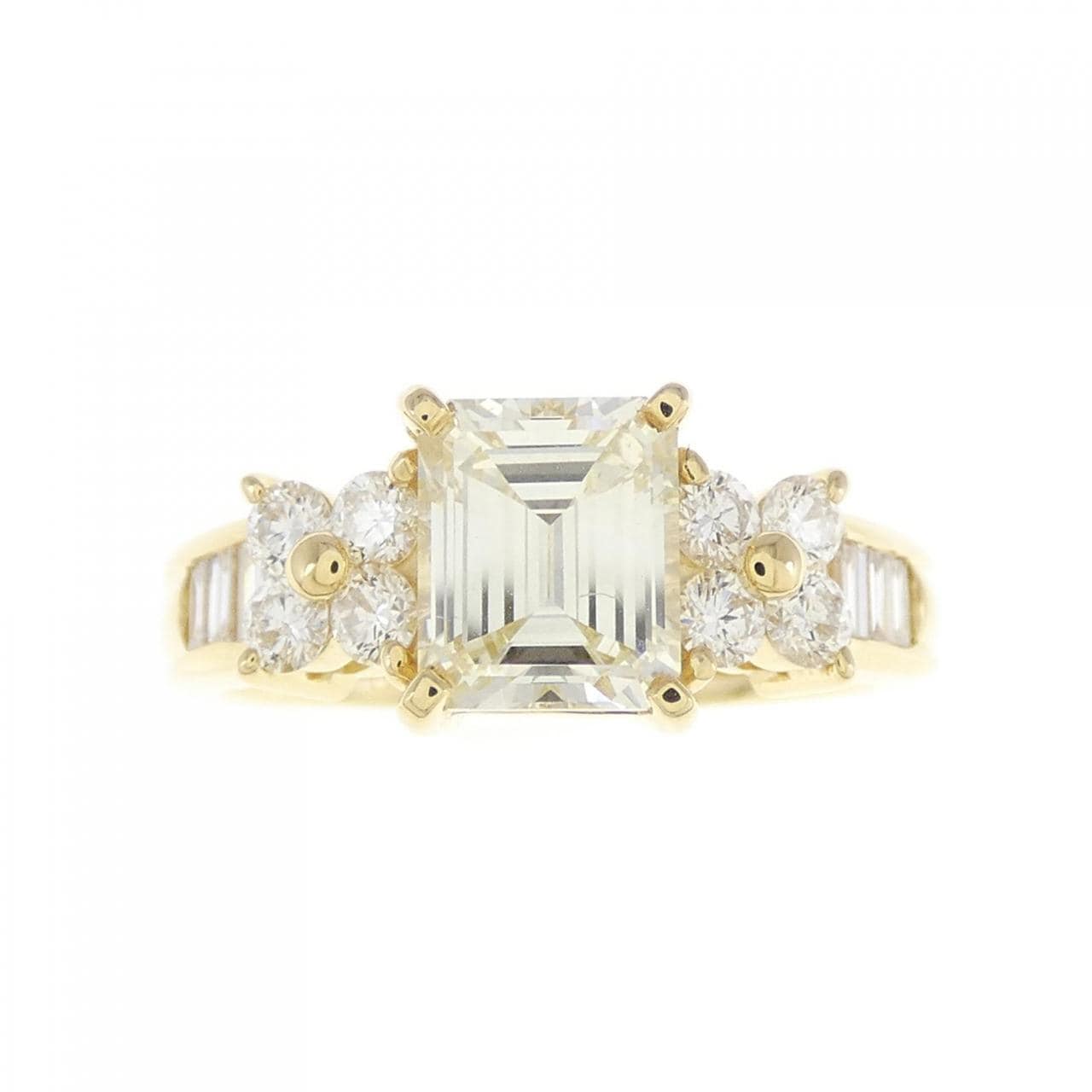 [Remake] K18YG Diamond ring 1.132CT VLY VS2 emerald cut
