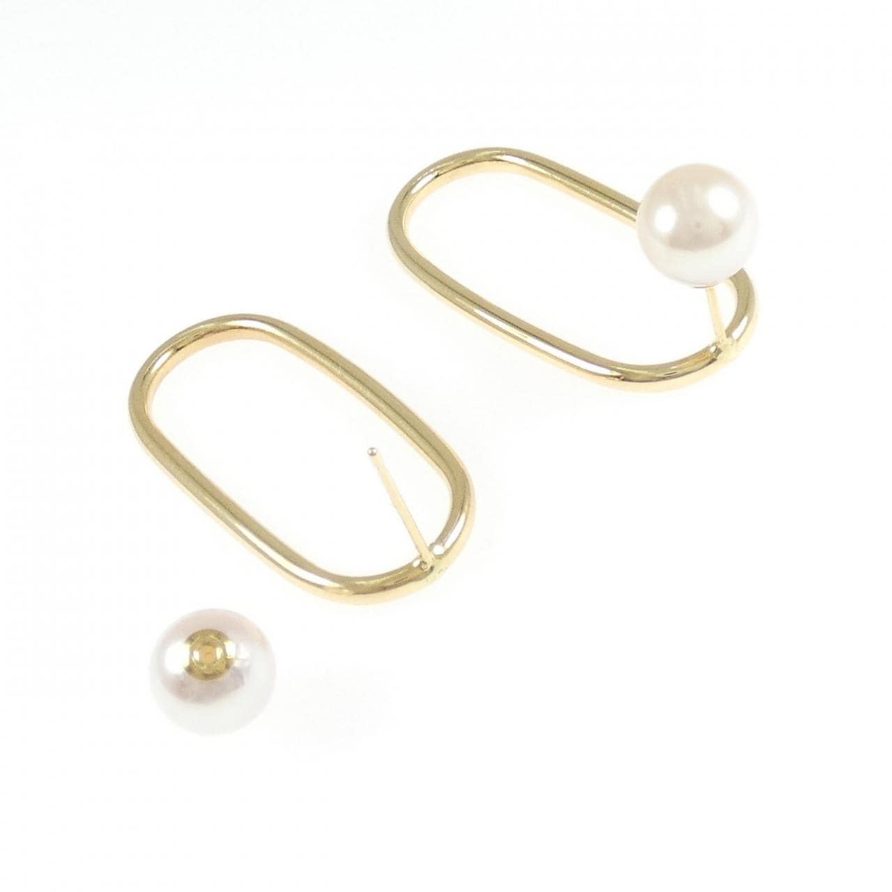 【新品】K18YG アコヤパール ピアス 7.8mm