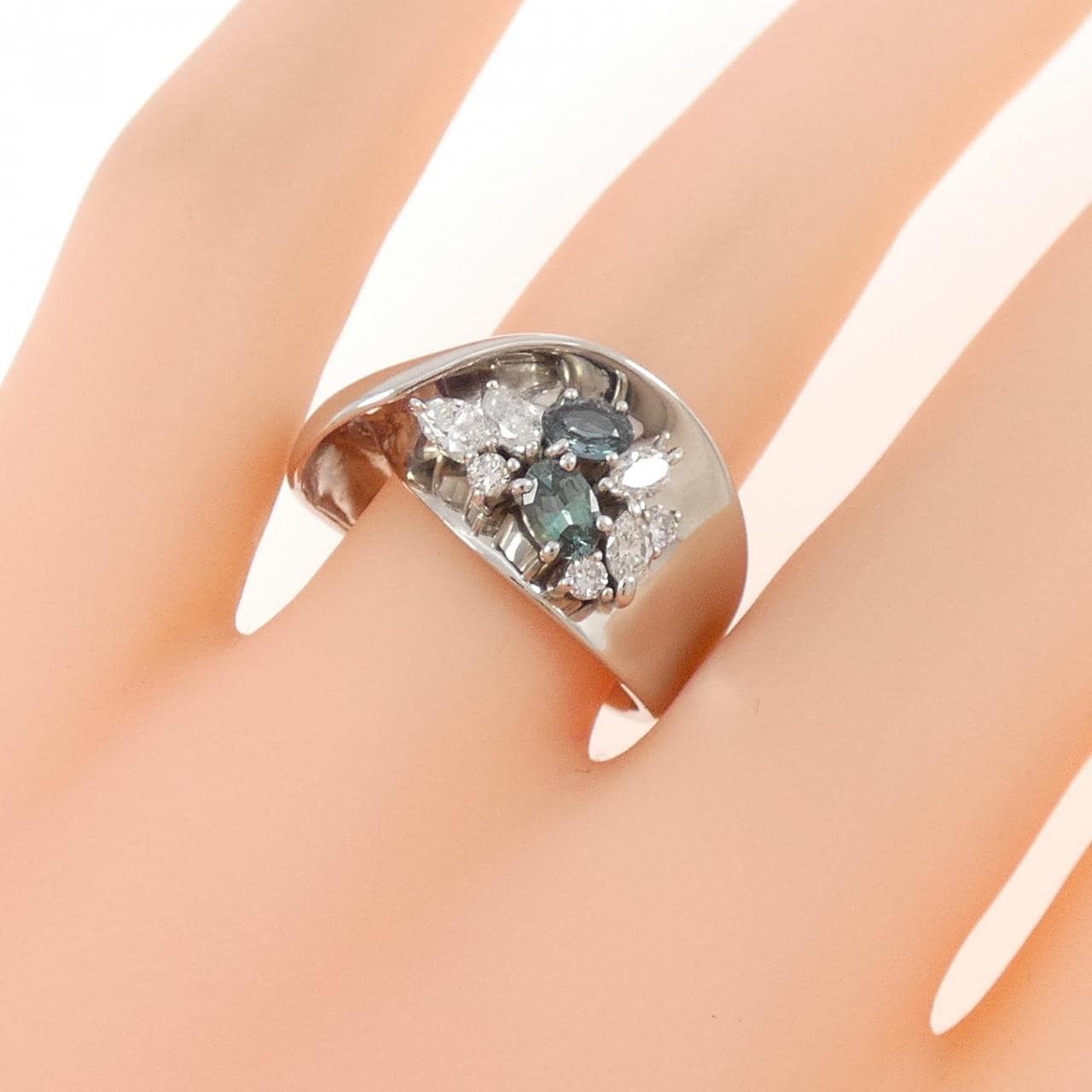 PT900 アレキサンドライト リング 0.34CT