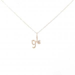 K10PG イニシャルH ダイヤモンド ネックレス 0.01CT