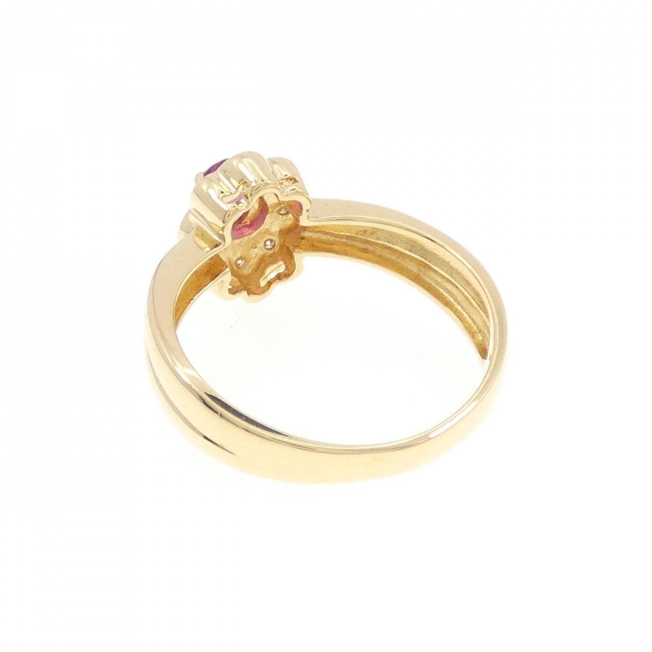 K18YG ルビー リング 0.33CT