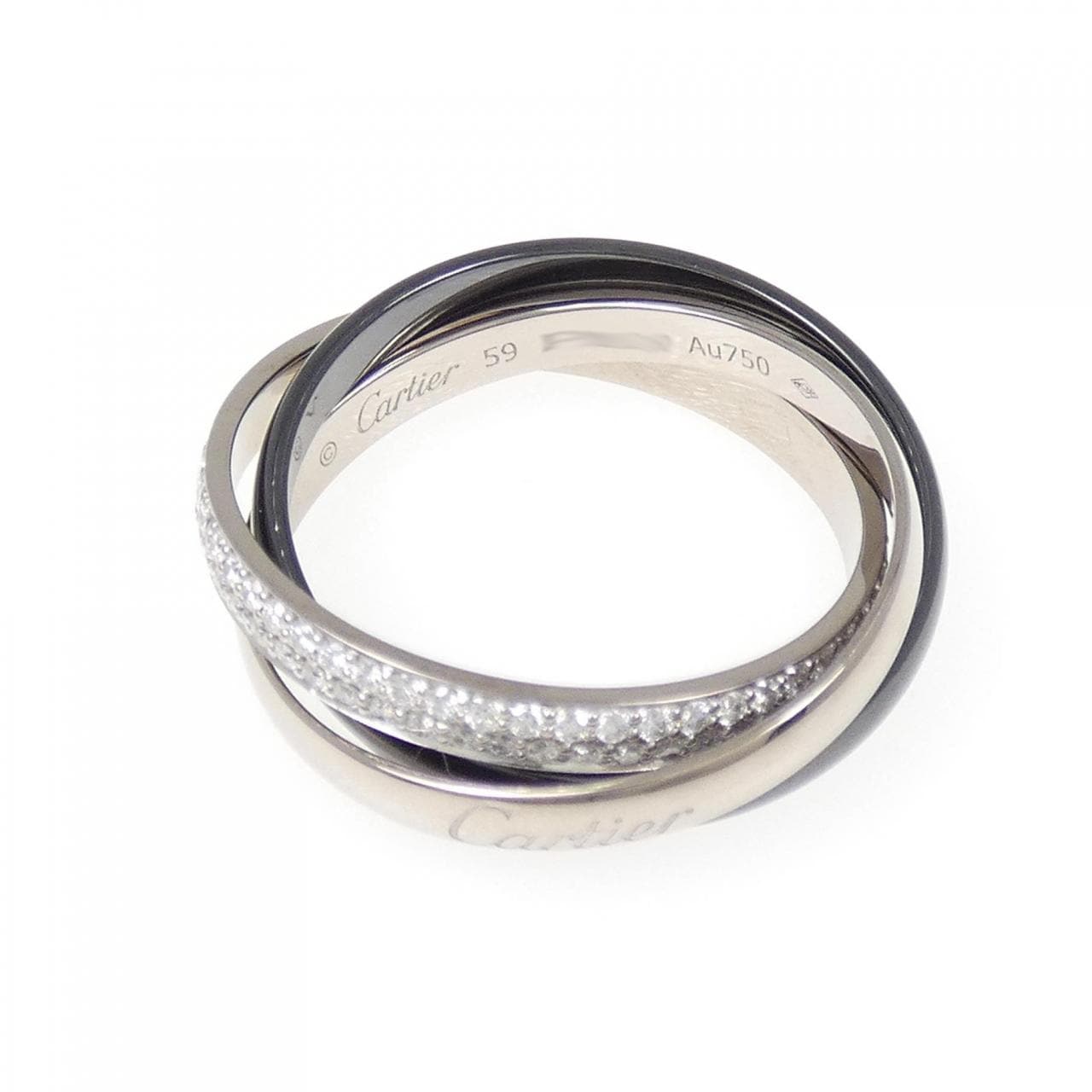 Cartier Trinity black and white small ring