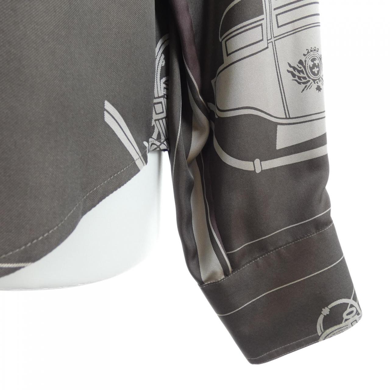 【ヴィンテージ】エルメス HERMES EX-LIBRIS ツイルレーヌ. シャツ