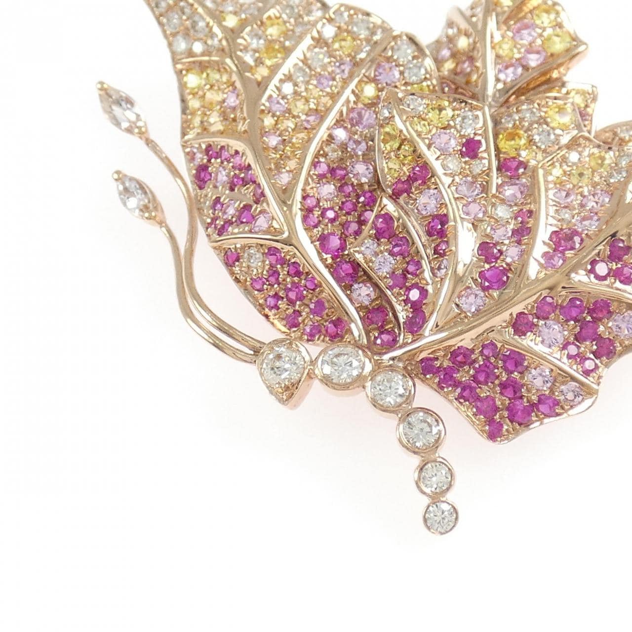 750PG カラーストーン ブローチ