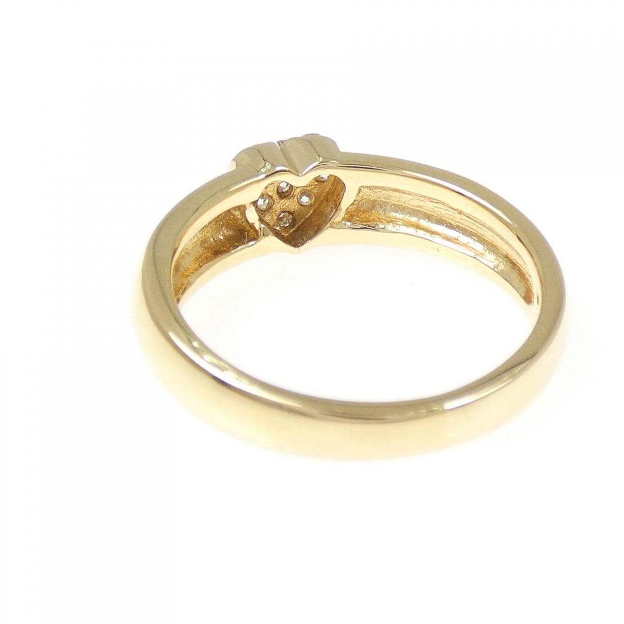 K18YG ハート ダイヤモンド リング 0.16CT
