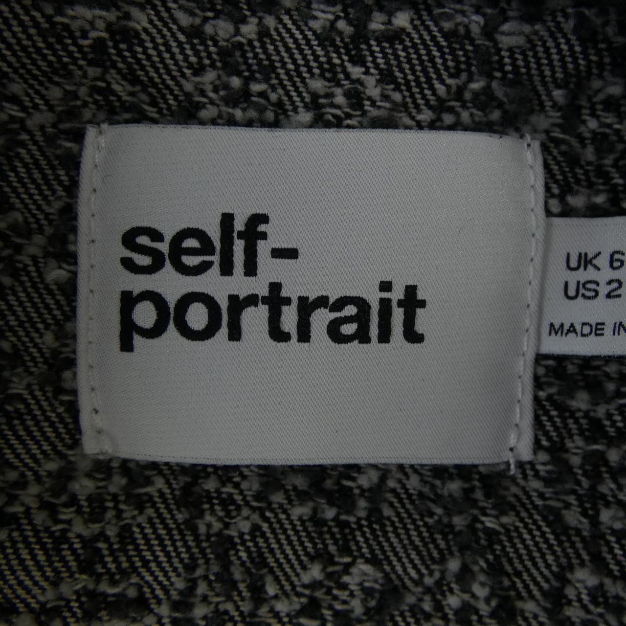 セルフポートレイト self-portrait ノーカラージャケット