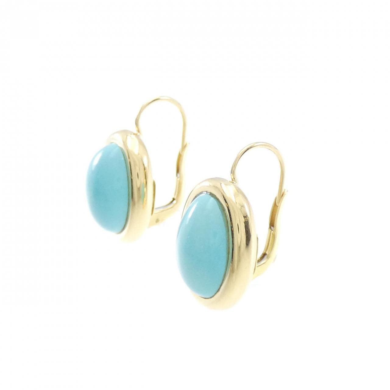 750YG Turquoise Earrings