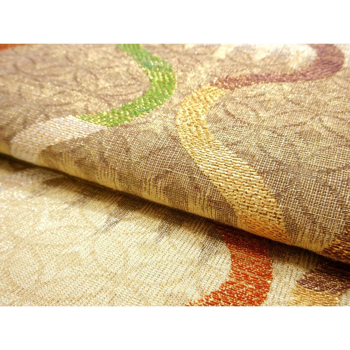 Fukuro Obi (Sash) with Gold-Trimmed Silk