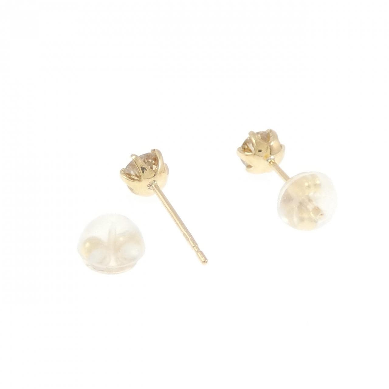 K18YG ソリティア ダイヤモンド ピアス 0.50CT