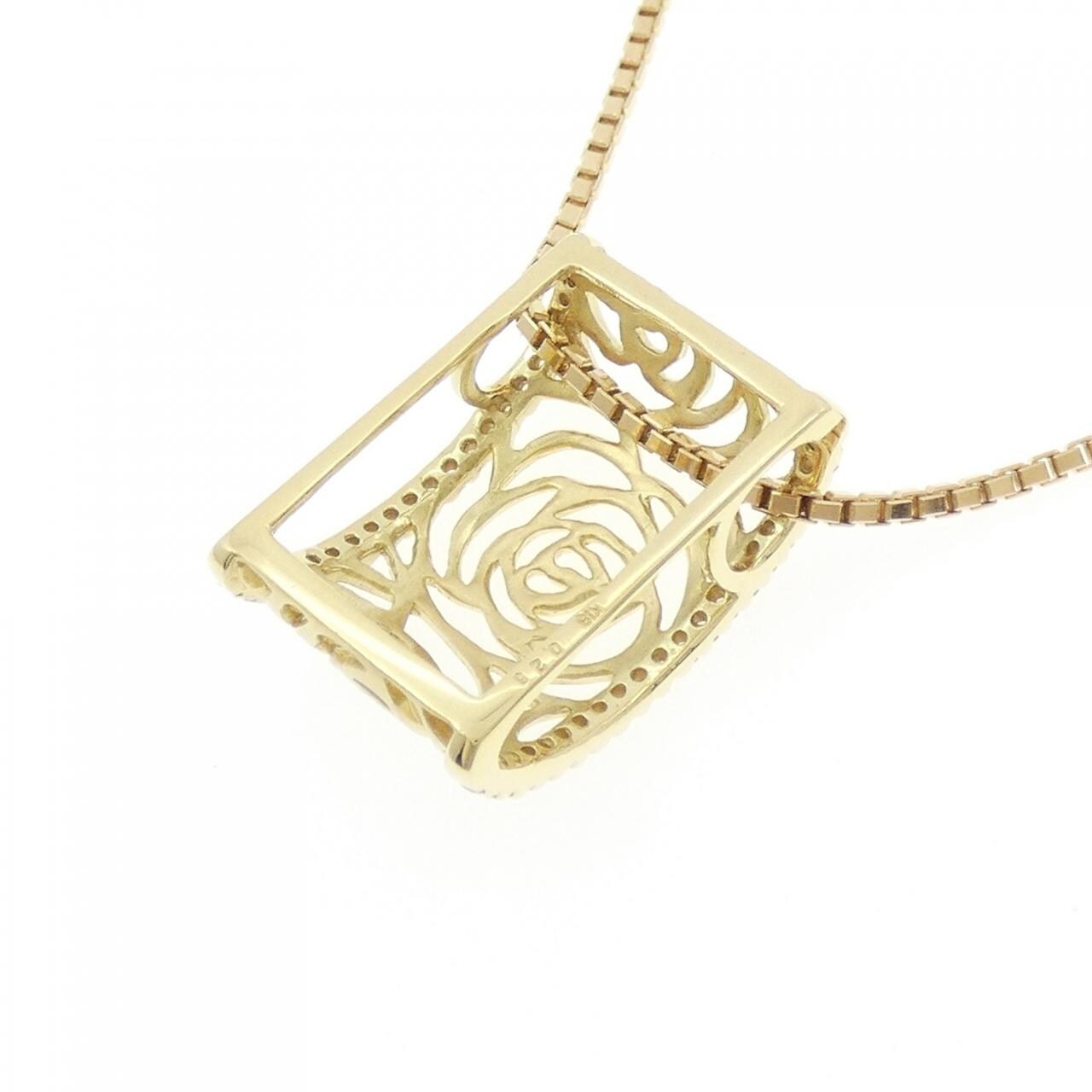 K18YG ローズ ダイヤモンド ネックレス 0.26CT