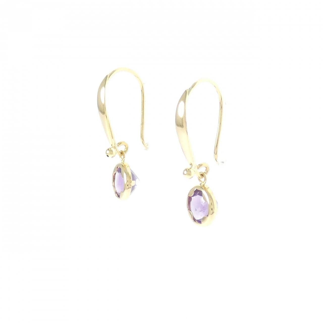 K18YG アメジスト ピアス