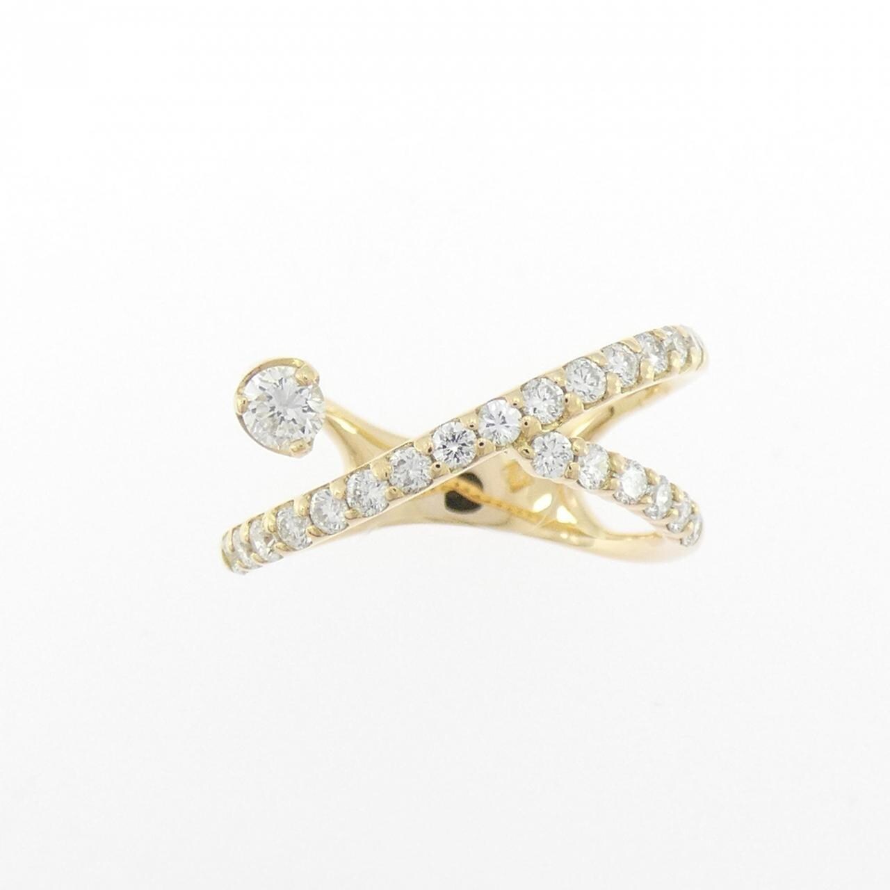 K18YG ダイヤモンド ピンキーリング 0.35CT