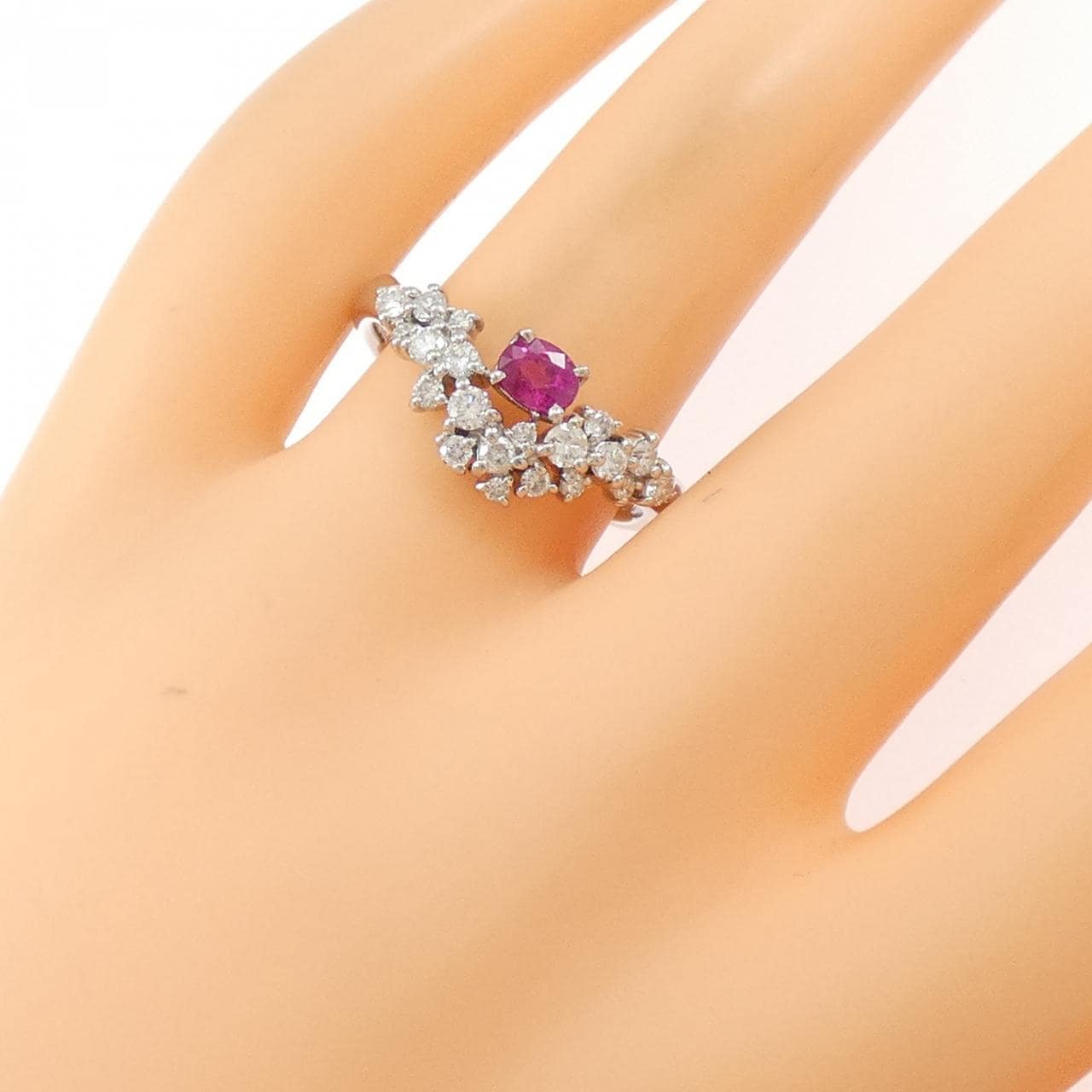 PT900 ルビー リング 0.30CT
