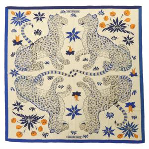 エルメス HERMES LES LEOPARDS レオパード H242953S カレジェアン140 ショール