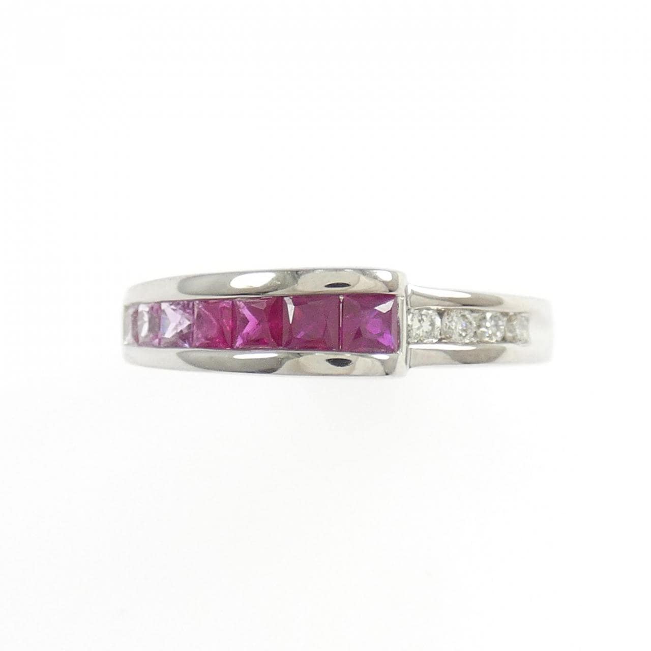 K18WG カラーストーン リング 0.70CT