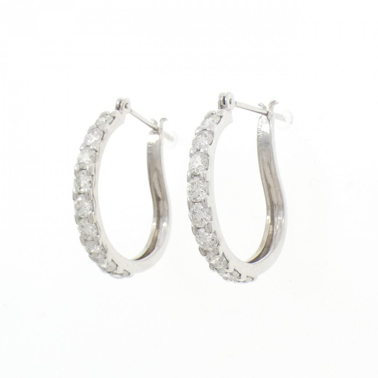 PT900/K14WG ダイヤモンド ピアス 1.18CT