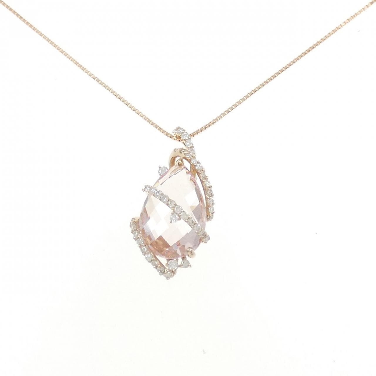 K18PG モルガナイト ネックレス 5.55CT