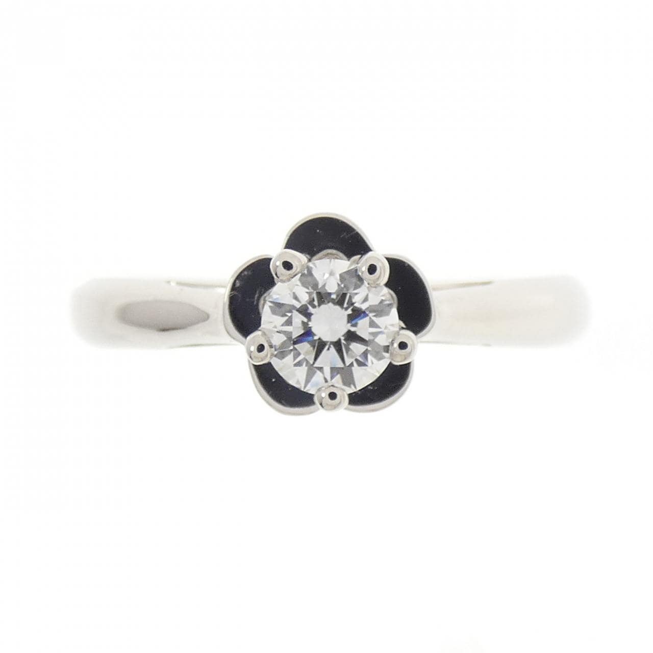 シャネル カメリア リング 0.28CT D VVS2 3EXT