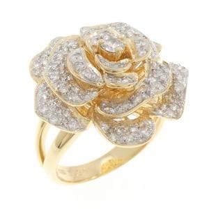 K18YG/K18WG ローズ ダイヤモンド リング 0.64CT