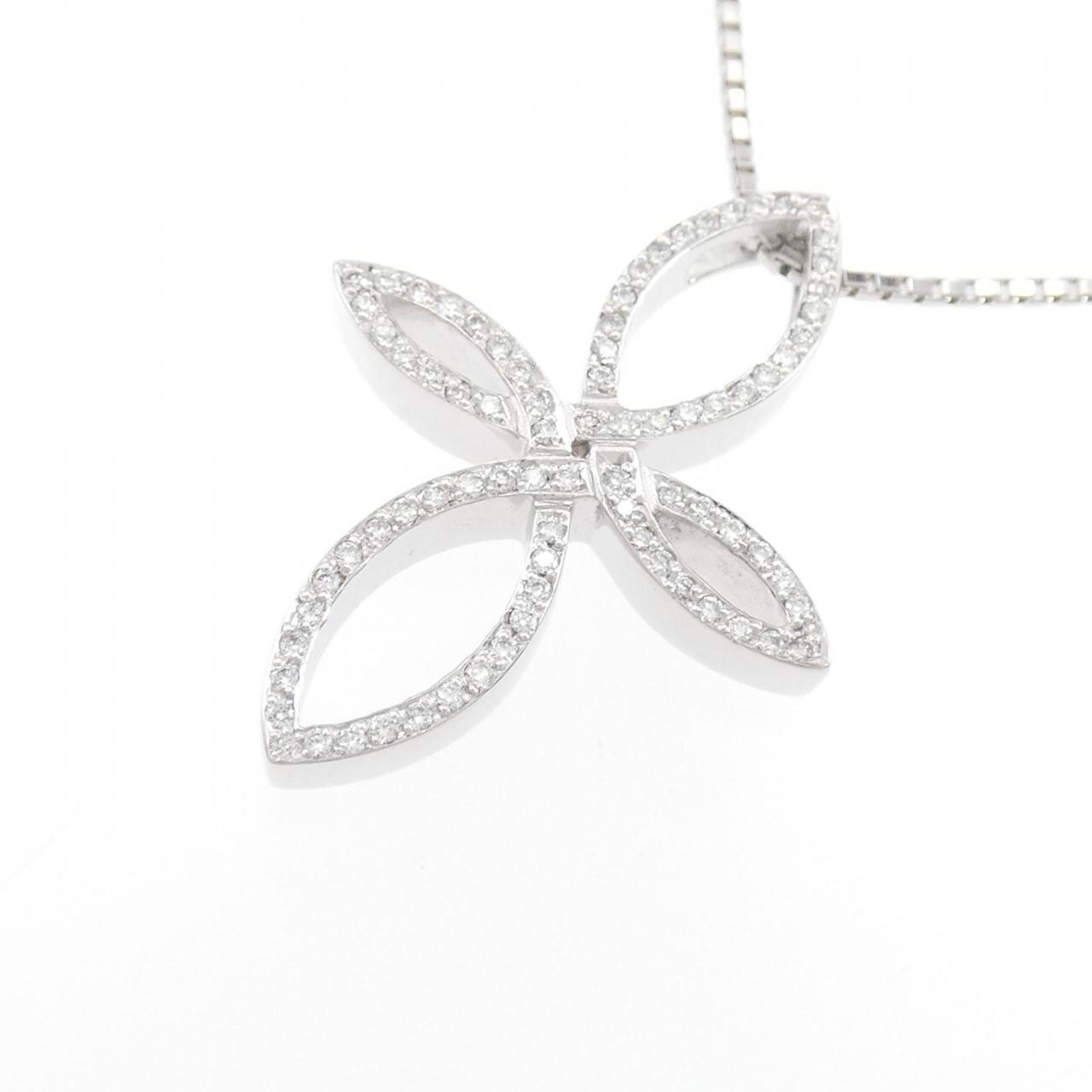 K18WG ダイヤモンド ネックレス 0.23CT
