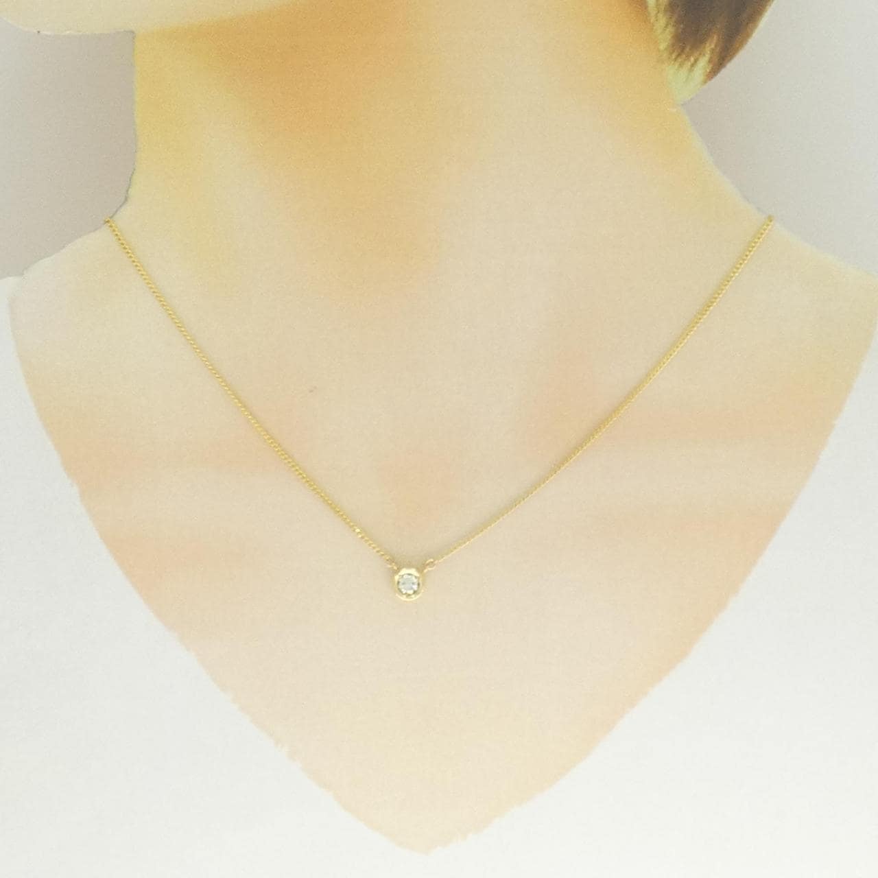 K18YG ダイヤモンド ネックレス 0.24CT