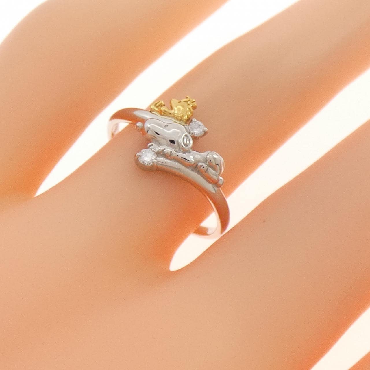 PT999/K24YG ダイヤモンド リング 0.05CT