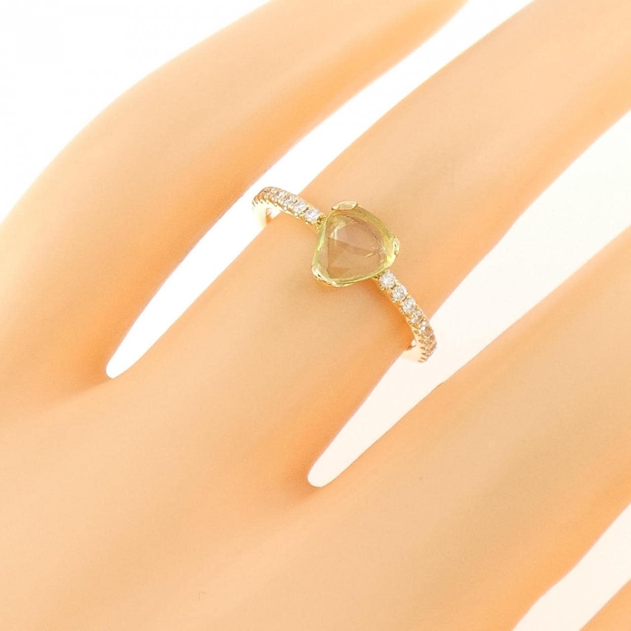 K18YG クリソベリル リング 0.47CT
