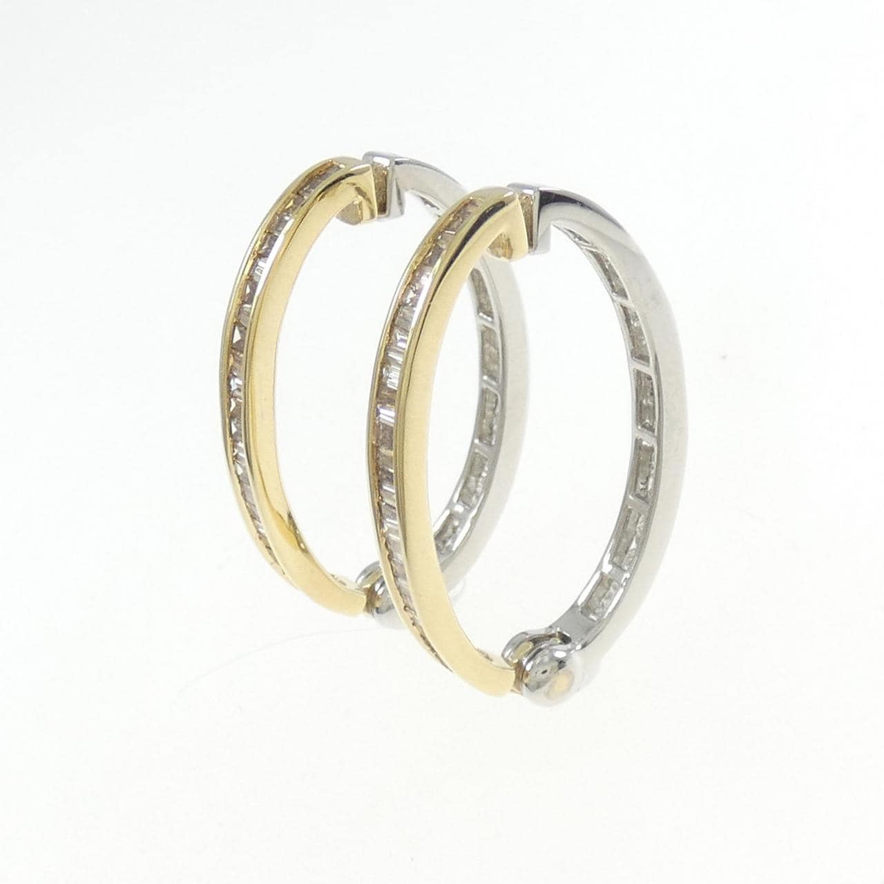 K18YG/PT950 Diamond Earrings 1.00CT