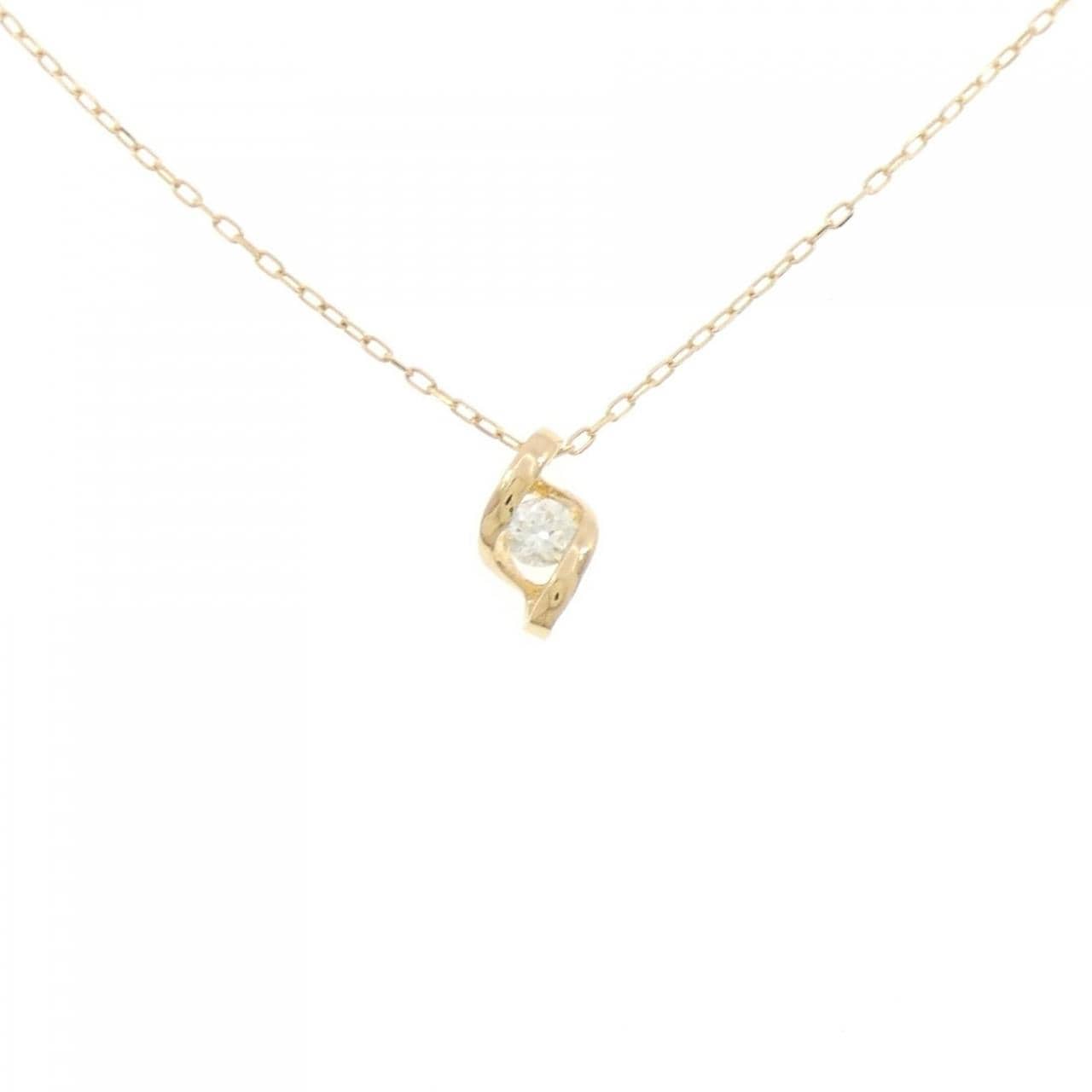K18YG ダイヤモンド ネックレス 0.14CT
