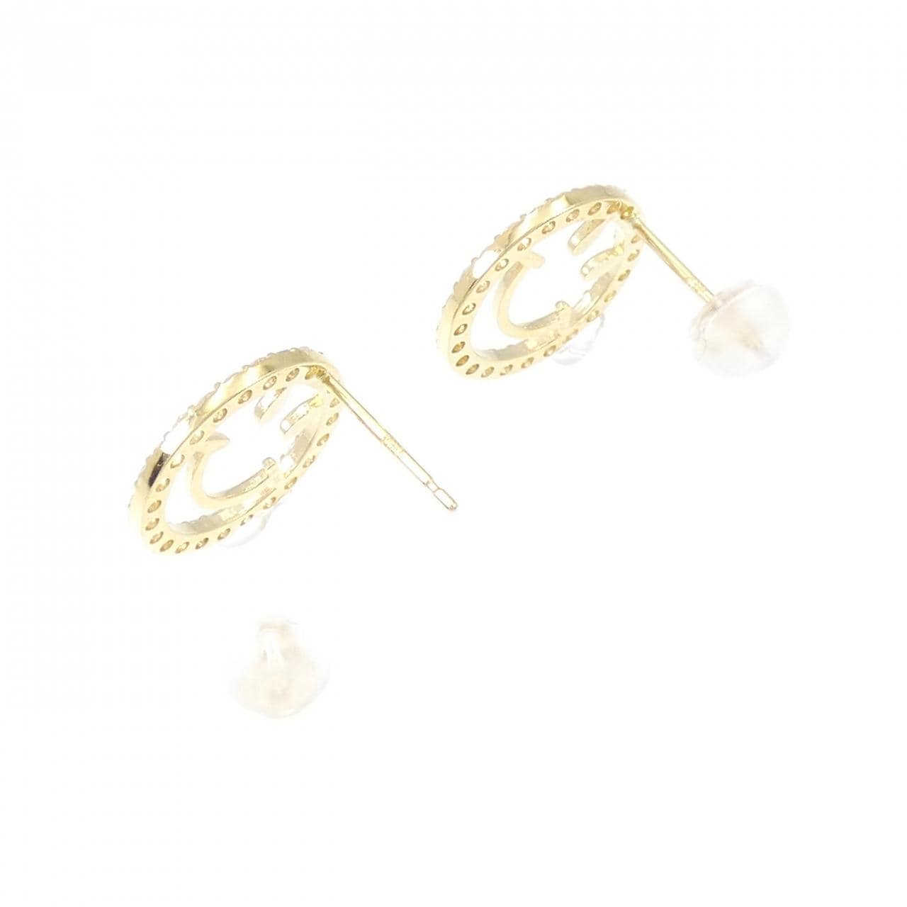 [BRAND NEW] K18YG Smile Diamond Earrings 0.60CT