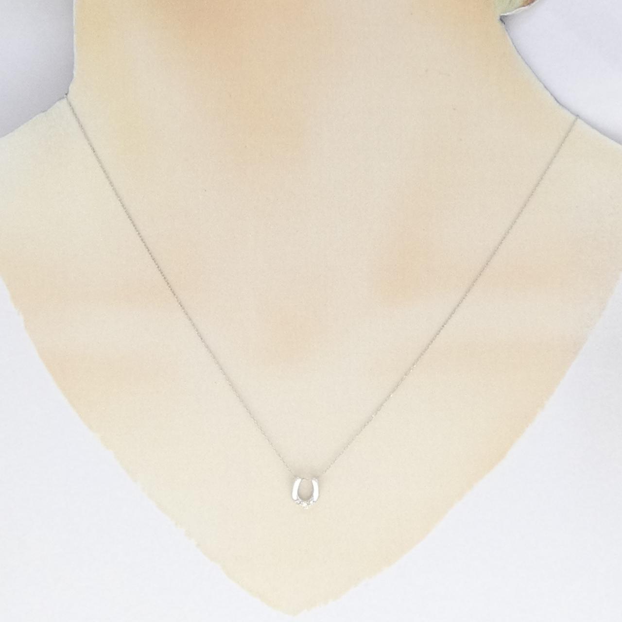 【新品】K18WG ダイヤモンド ネックレス 0.05CT