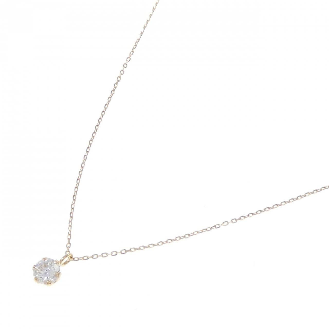 K18YG ソリティア ダイヤモンド ネックレス 0.302CT