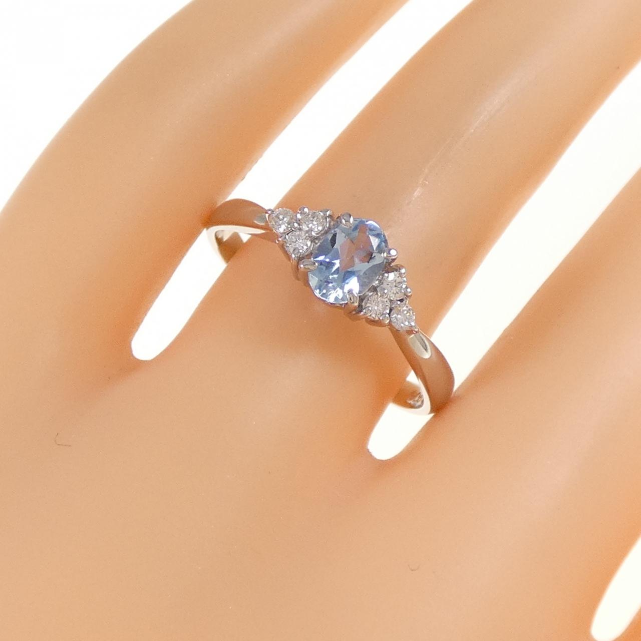 PT900 アクアマリン リング 0.41CT