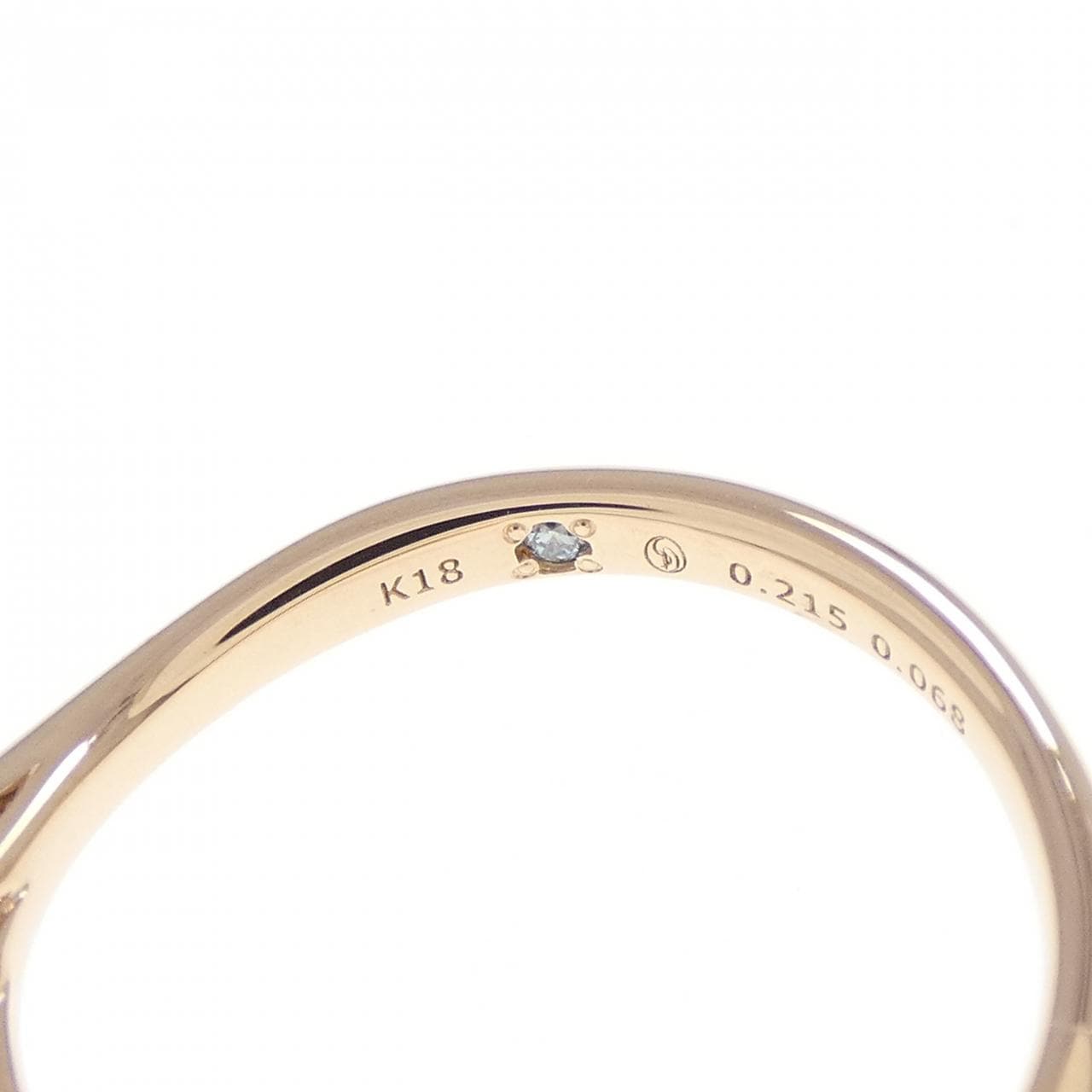 K18PG ダイヤモンド リング 0.215CT F VS1 3EXT H＆C