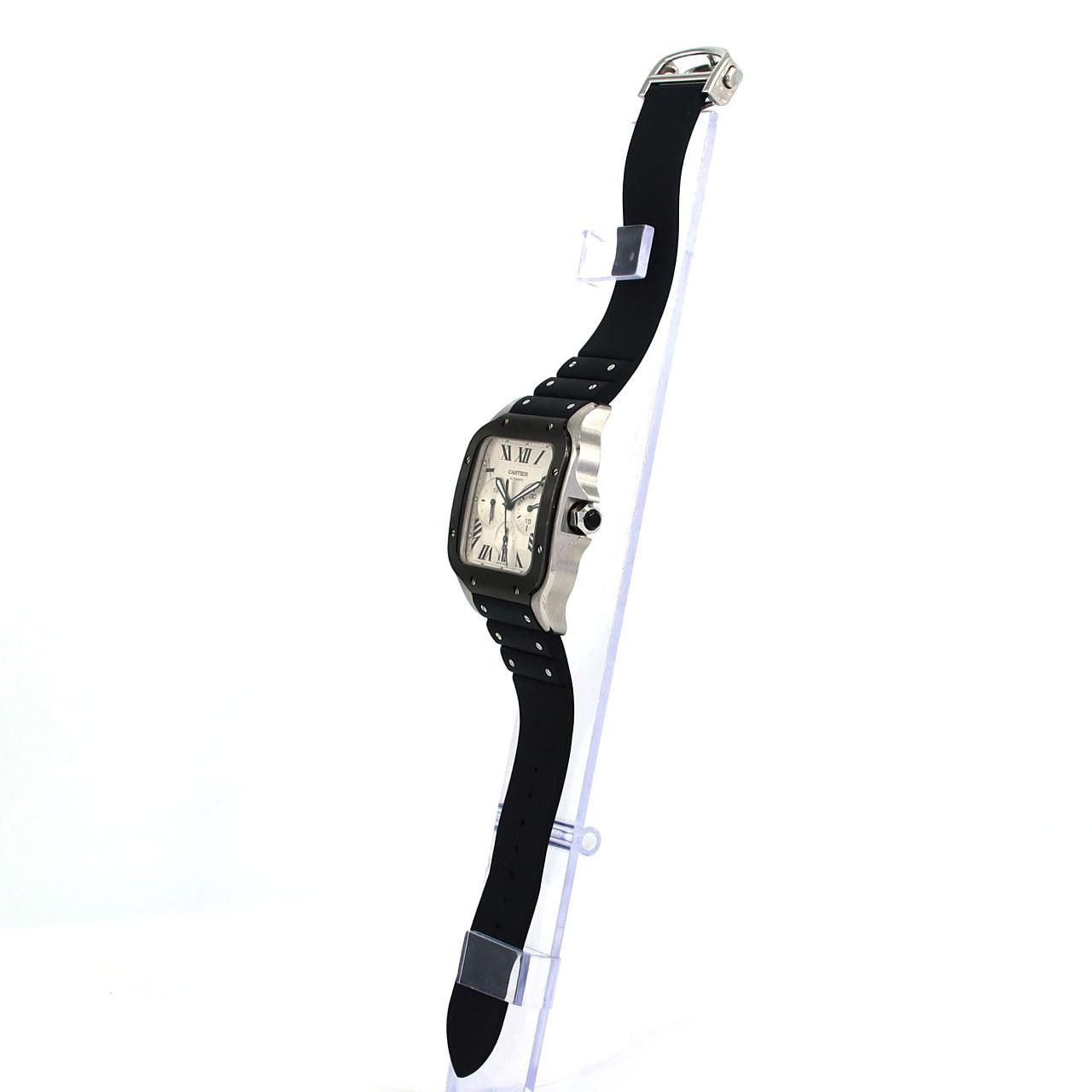 【ノーメンテナンス特価】カルティエ サントス･ドゥ･カルティエクロノグラフ XL WSSA0017 SS 自動巻