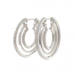 K18WG ダイヤモンド ピアス 1.00CT