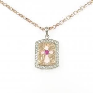 14KPG/14KWG/585PG ルビー ネックレス