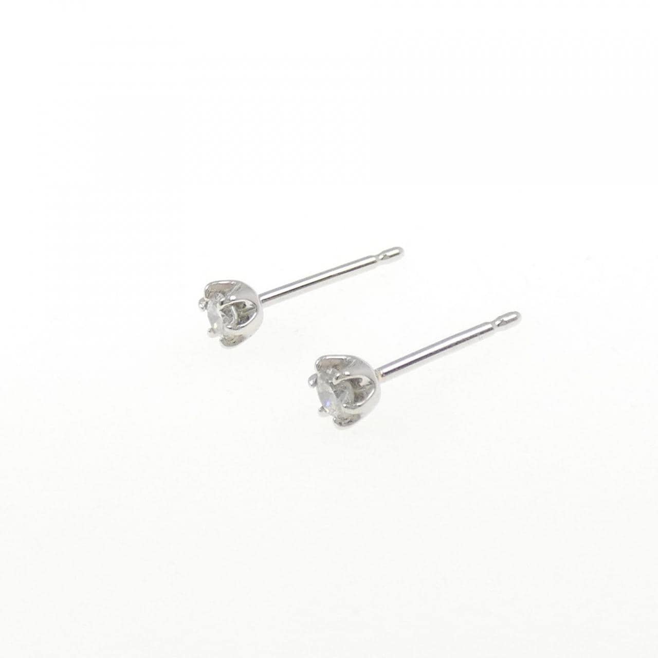 PT900 ソリティア ダイヤモンド ピアス 0.20CT