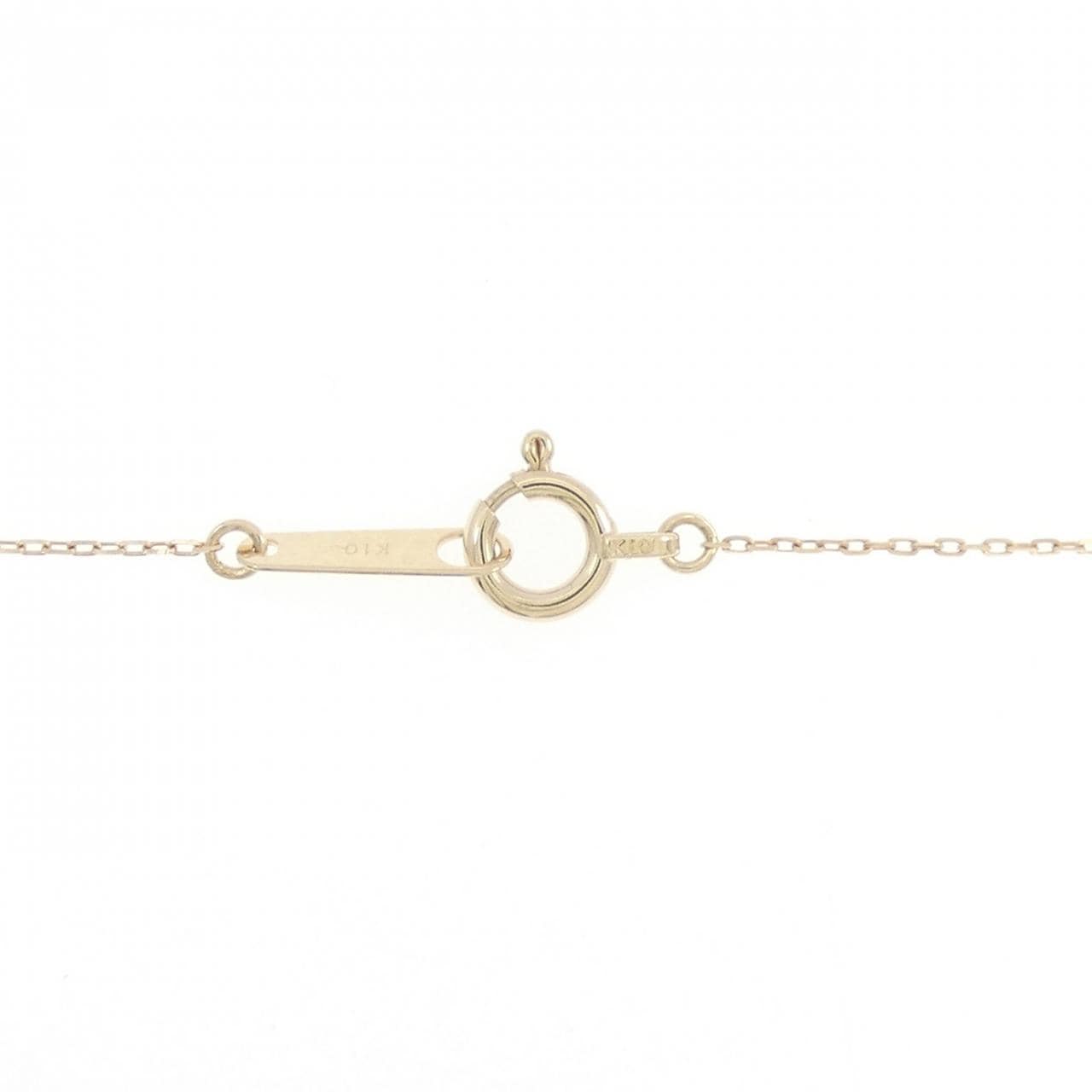 K10YG フラワー ダイヤモンド ネックレス