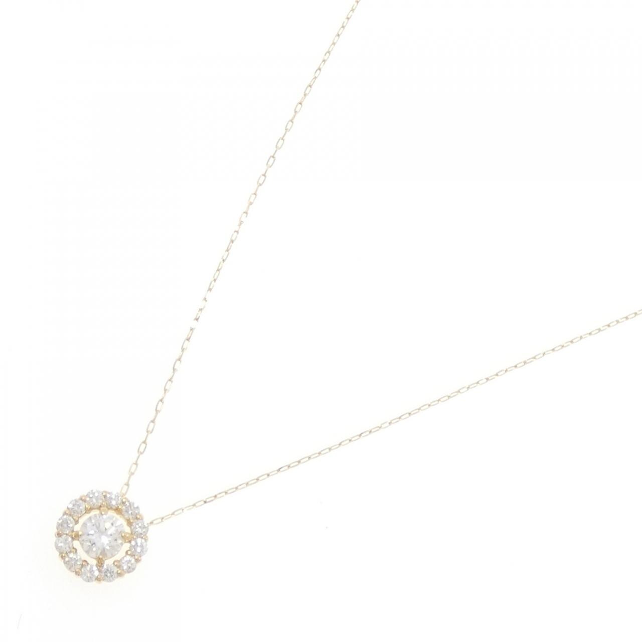 【リメイク】K18YG ダイヤモンド ネックレス 0.37CT