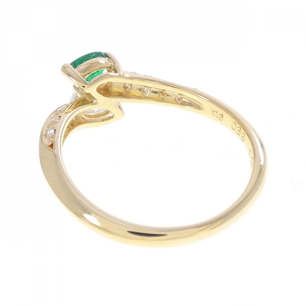 K18YG エメラルド リング 0.27CT